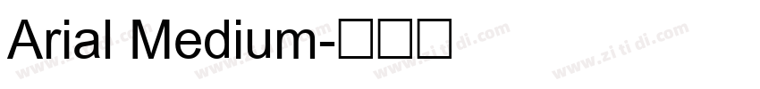 Arial Medium字体转换